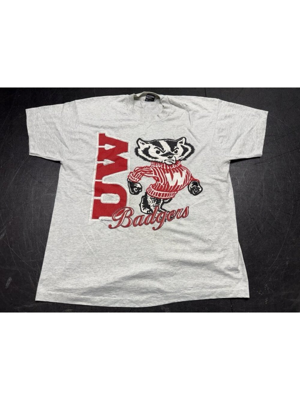 Vintage Wisconsin Badgers Shirt Mens XL Extra Large 90s UW Gray USA